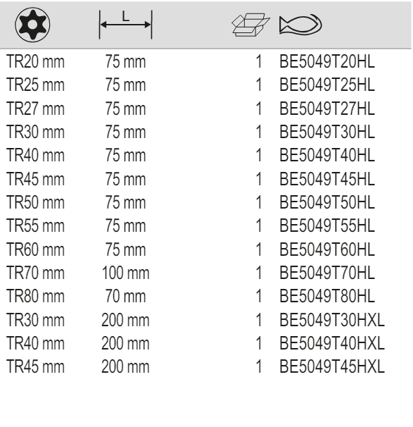 BAHCO BE5049T_HL 10mm Drive Tamper Torx Bit Head Screws - Premium 10mm Drive Tamper Torx Bit from BAHCO - Shop now at Yew Aik.