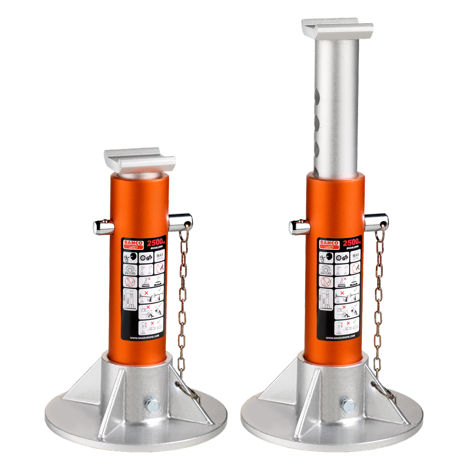 BAHCO BH3AL2500 Pair Of Aluminium Jack Stand - Premium Aluminium Jack Stand from BAHCO - Shop now at Yew Aik.