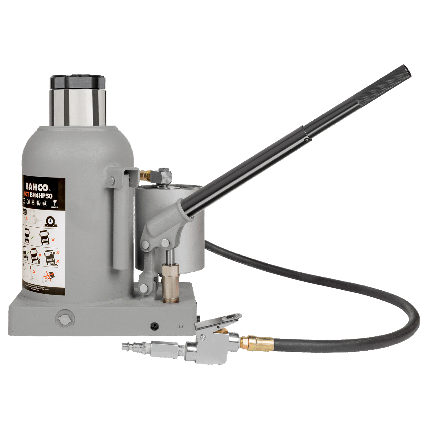 BAHCO BH4HP50 Air Hydraulic Welded Bottle Jack (BAHCO Tools) - Premium Bottle Jack from BAHCO - Shop now at Yew Aik.