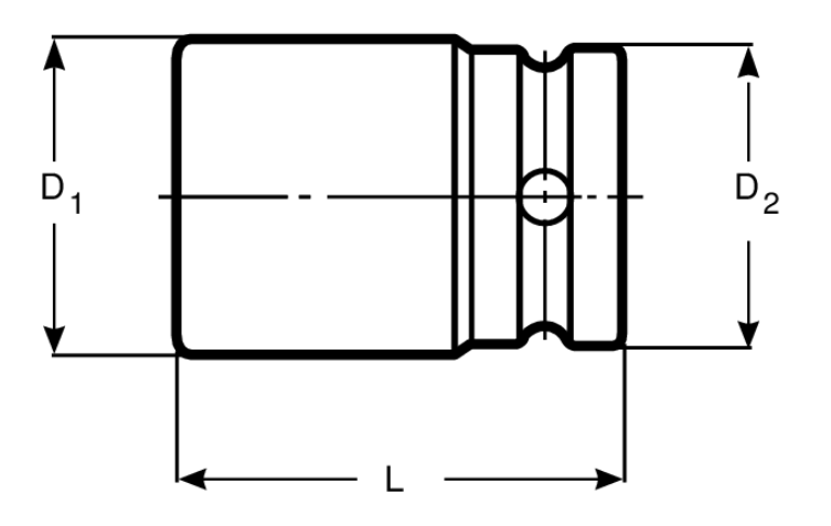 BAHCO BHVIS12 / BHVIS06 1” Impact Socket Thin Wall - Premium 1” Impact Socket from BAHCO - Shop now at Yew Aik.