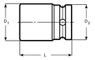 BAHCO BHVISXXBPW Impact Socket BPW (BAHCO Tools) - Premium Impact Socket from BAHCO - Shop now at Yew Aik.