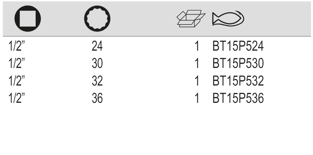 BAHCO BT15P524-BT15P532 1/2" Impact Socket With Bihex Profile - Premium 1/2" Impact Socket from BAHCO - Shop now at Yew Aik.