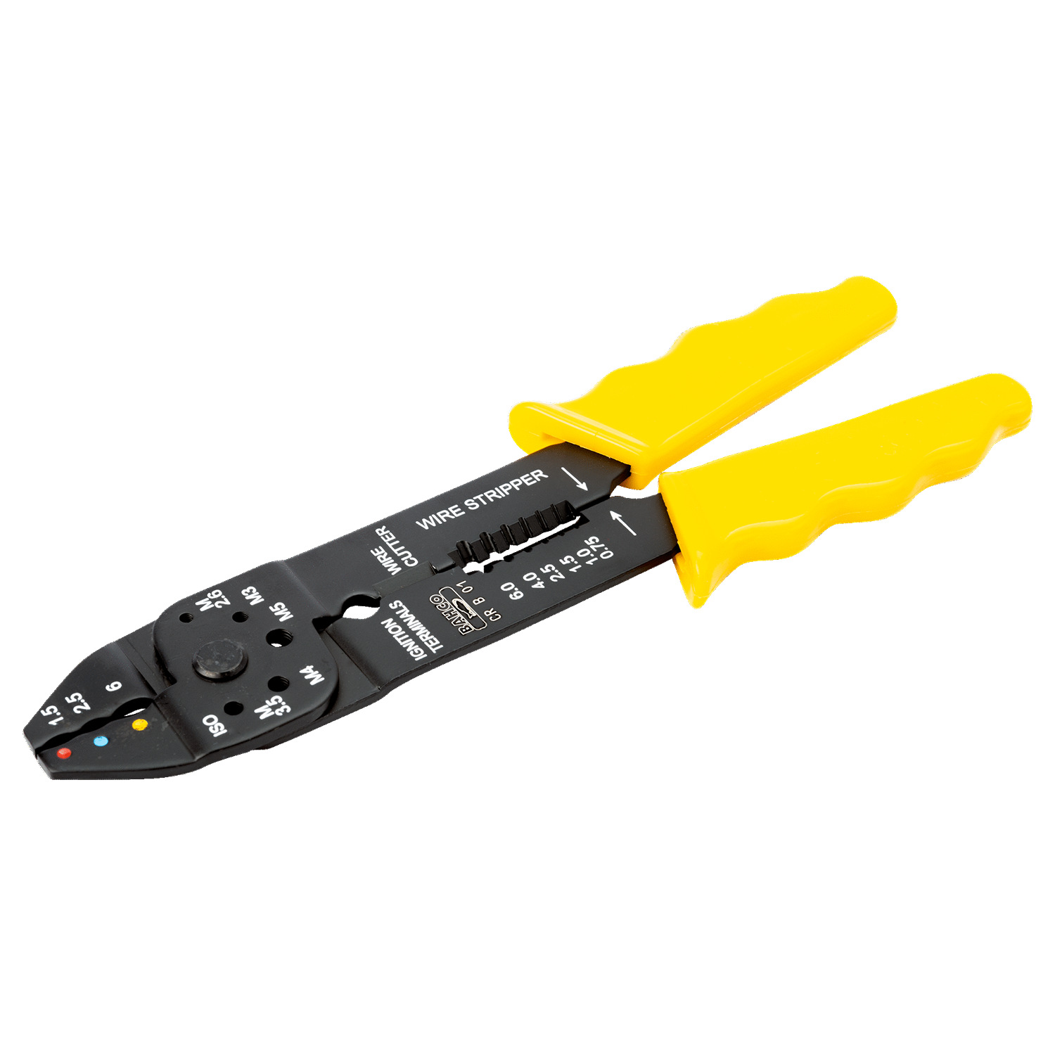 BAHCO CR B 01 Stripping/Cutting/Crimping Plier with Yellow Handle - Premium Crimping Plier from BAHCO - Shop now at Yew Aik.