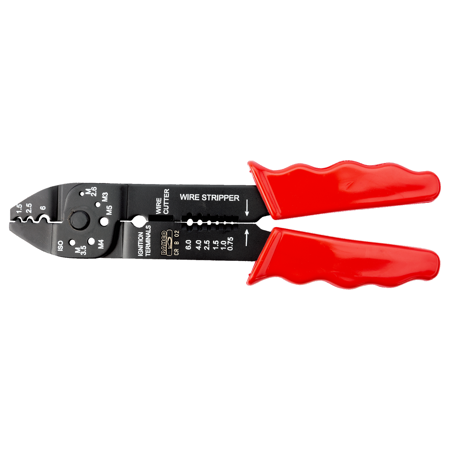 BAHCO CR B 02 Cutting/Stripping/Crimping Plier with Red Handle - Premium Crimping Plier from BAHCO - Shop now at Yew Aik.