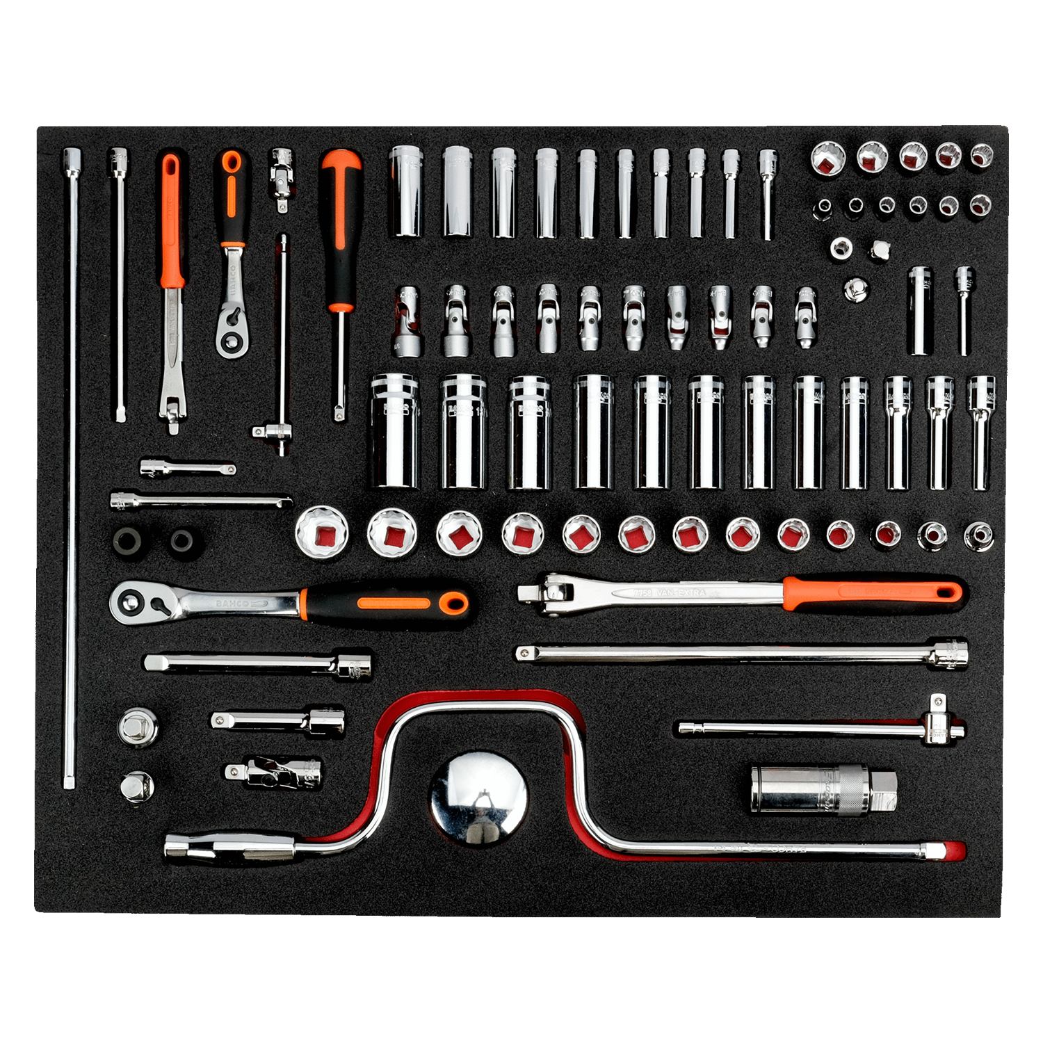 BAHCO FF1A13 Fit&Go 3/3 Foam Inlay 1/4 + 3/8 Socket & Ratchet Set - Premium Ratchet Set from BAHCO - Shop now at Yew Aik.