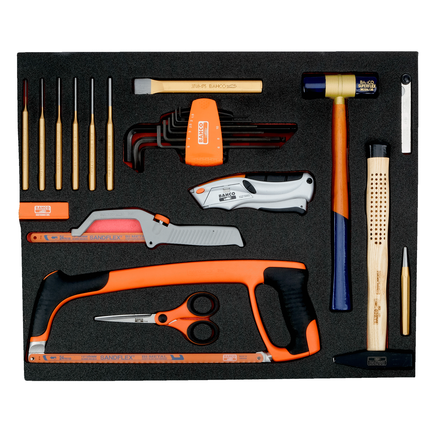 BAHCO FF1A131 Fit&Go 3/3 Foam Inlay Mixed Measuring Toolset - Premium Measuring Toolset from BAHCO - Shop now at Yew Aik.