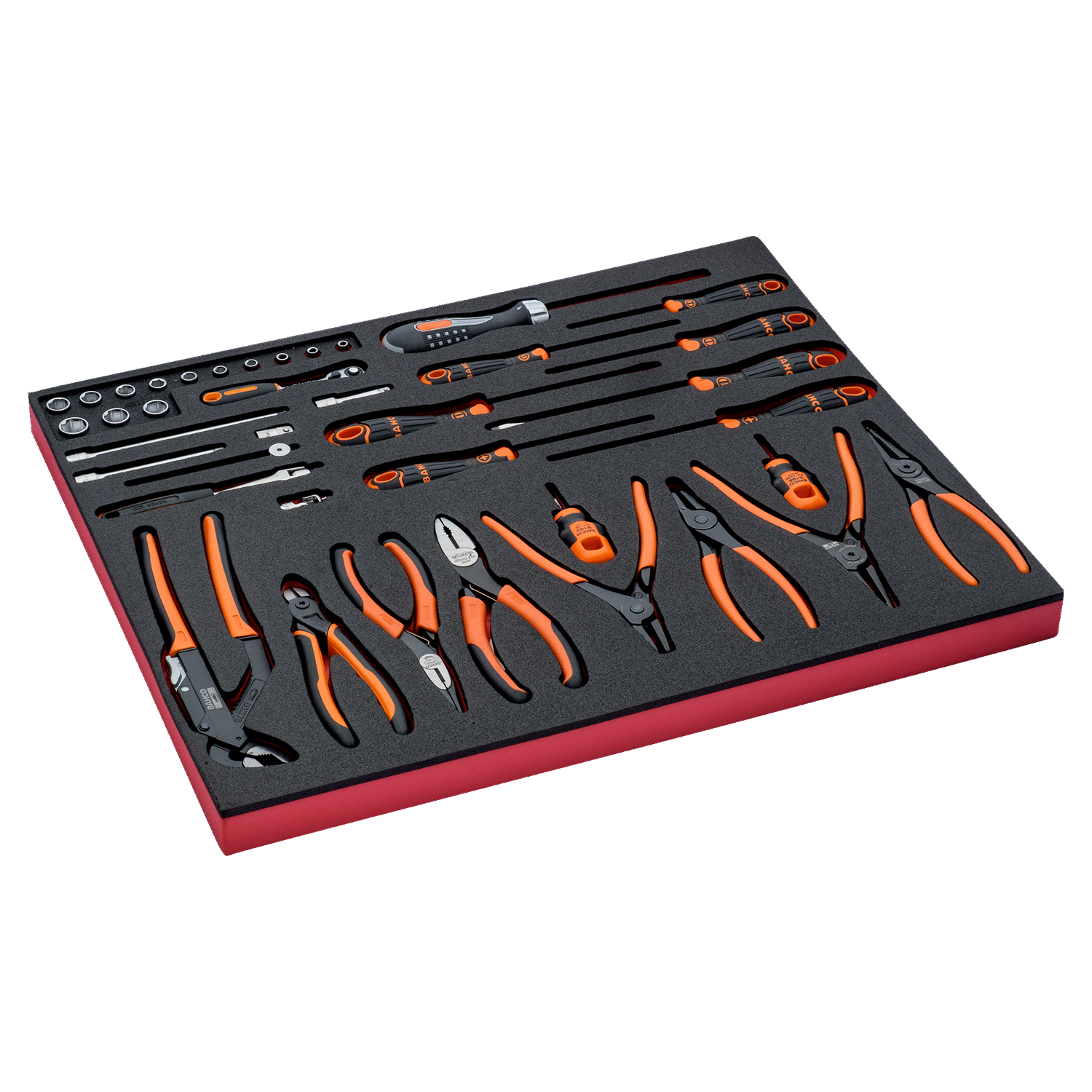 BAHCO FF1A136 Fit&Go 3/3 Foam Inlay 1/4” Pliers/Screwdriver Set - Premium Screwdriver Set from BAHCO - Shop now at Yew Aik.