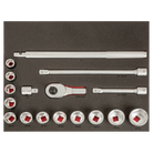 BAHCO FF1A206LM Fit&Go 3/3 Foam Laser Inlay 3/4" Socket Set - Premium Socket Set from BAHCO - Shop now at Yew Aik.