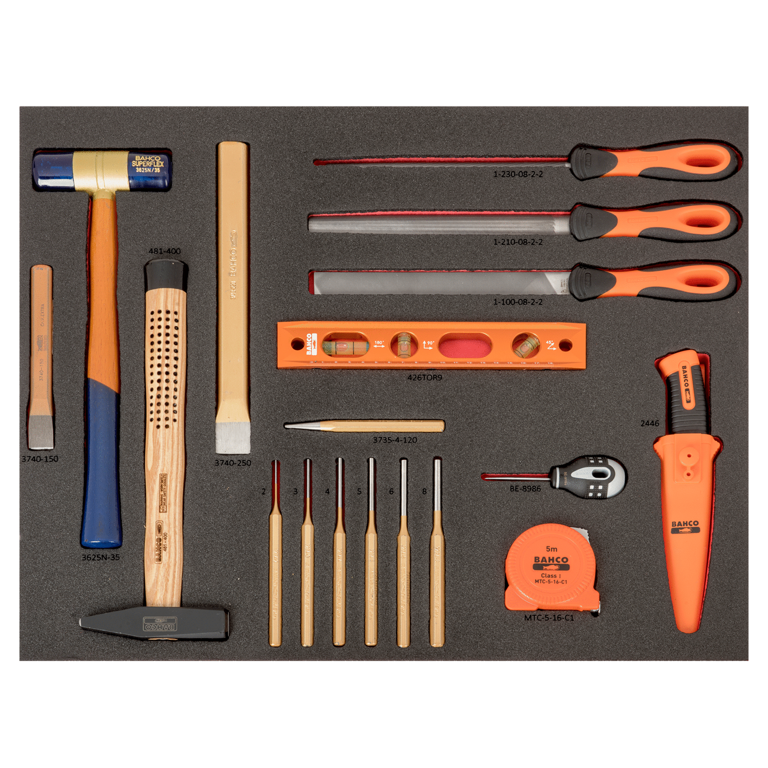 BAHCO FF1A212LM Fit&Go 3/3 Foam Laser Marked ERGO™ Screwdrivers - Premium Screwdrivers from BAHCO - Shop now at Yew Aik.