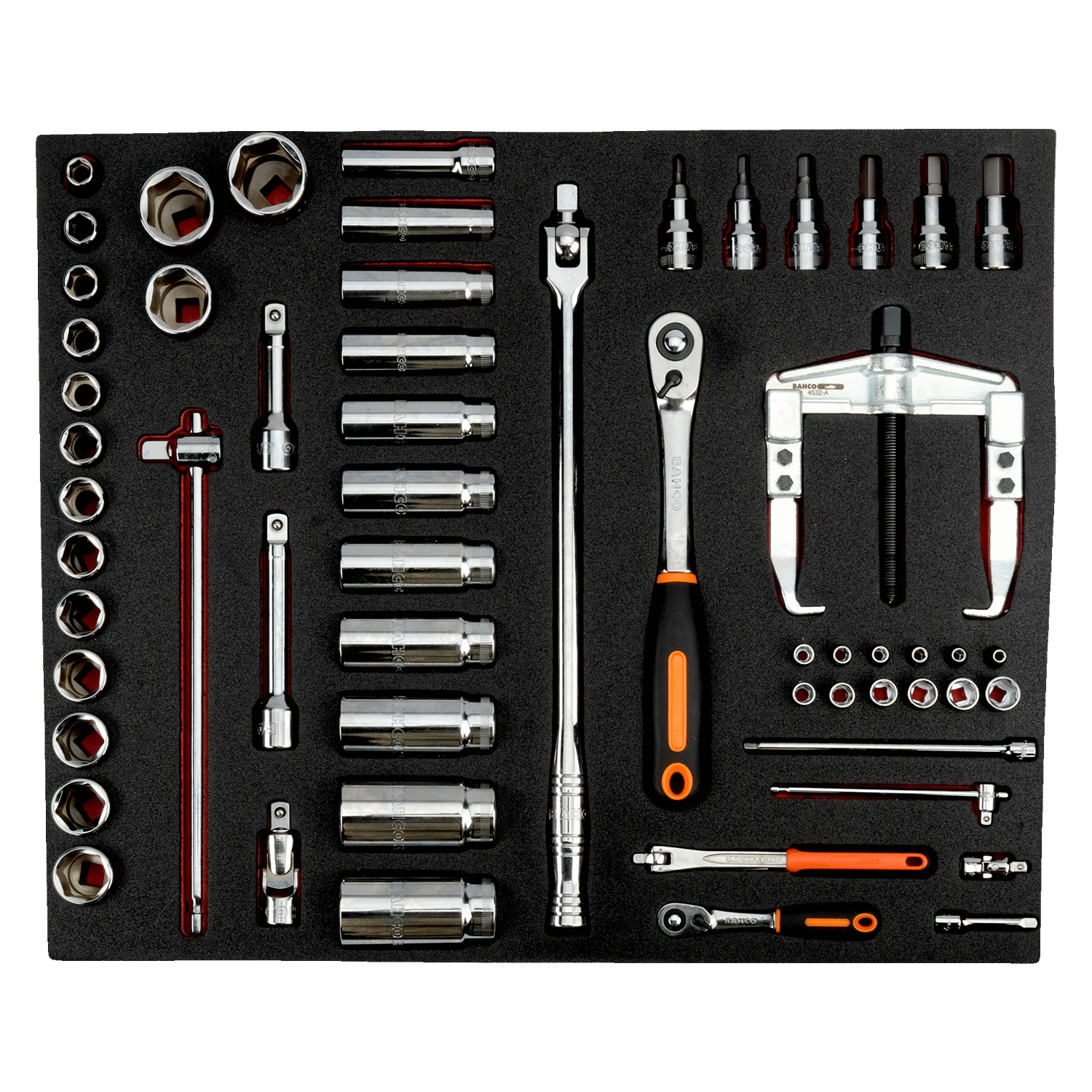 BAHCO FF1A22 Fit&Go 3/3 Foam Inlay Puller Socket Set - Premium Socket Set from BAHCO - Shop now at Yew Aik.