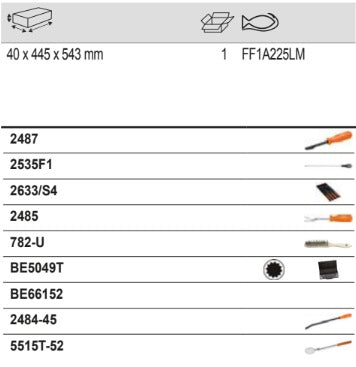 BAHCO FF1A225LM Fit&Go 3/3 Foam Laser Marked Inlay Torx Bits Set - Premium Torx Bits Set from BAHCO - Shop now at Yew Aik.