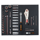 BAHCO FF1A25 Fit&Go 3/3 Foam Inlay Socket & Ratchet Set - 50 Pcs - Premium Ratchet Set from BAHCO - Shop now at Yew Aik.