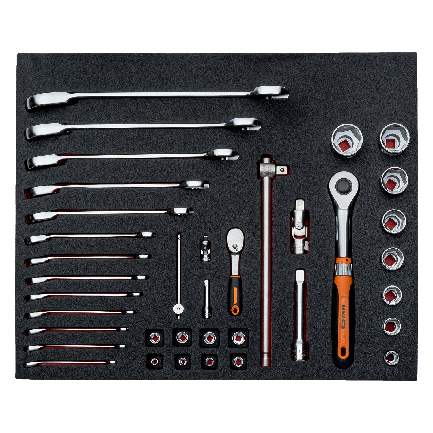 BAHCO FF1A5004 Fit&Go 3/3 Foam Inlay Wrench/Socket Set - 38 Pcs - Premium Wrench/Socket Set from BAHCO - Shop now at Yew Aik.