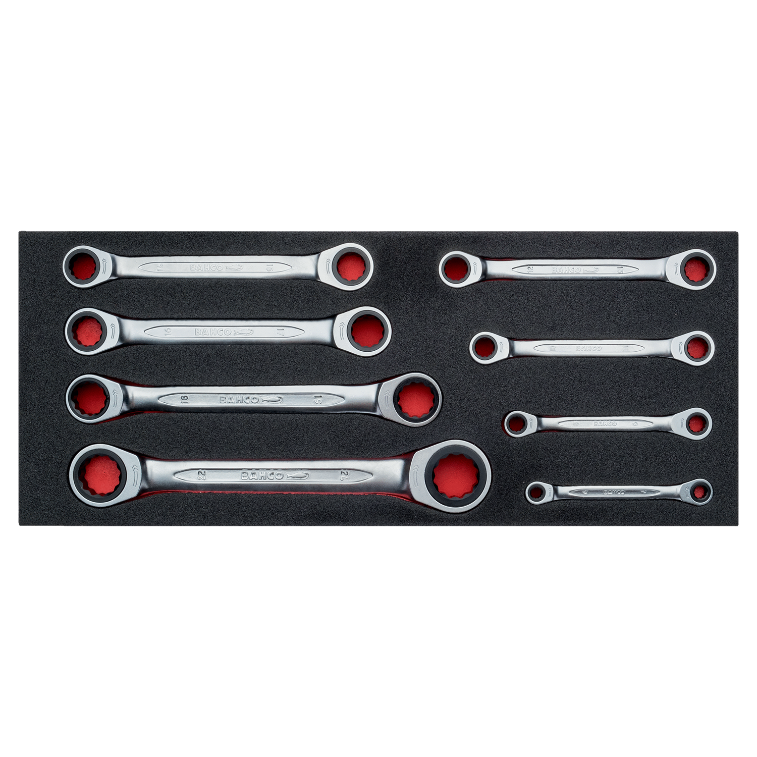 BAHCO FF1E3006 Fit&Go 1/3 Foam Inlay Ratcheting Wrench Set - Premium Ratcheting Wrench Set from BAHCO - Shop now at Yew Aik.