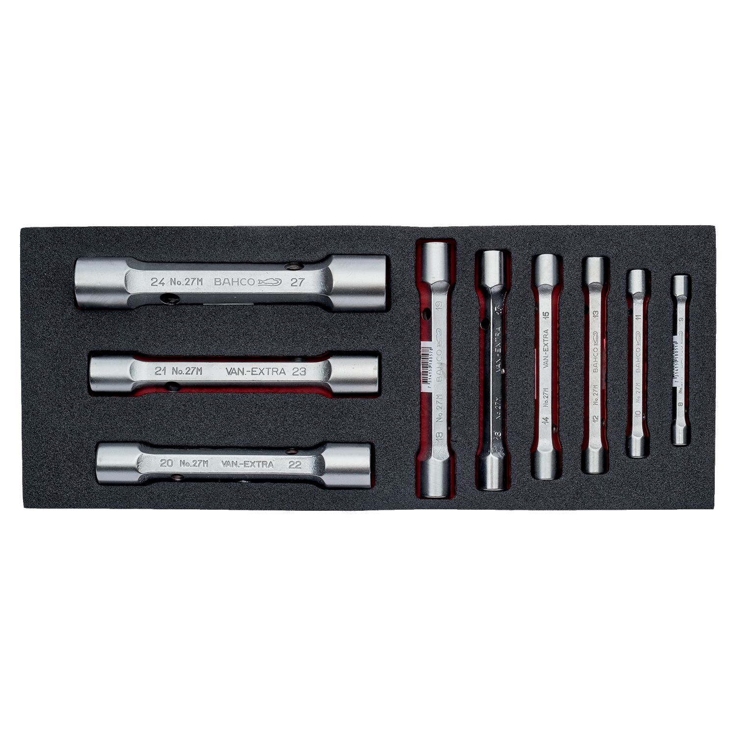 BAHCO FF1E3008 Fit&Go 1/3 Foam Inlay Double Open Ended Wrench Set - Premium Double Open Ended Wrench Set from BAHCO - Shop now at Yew Aik.