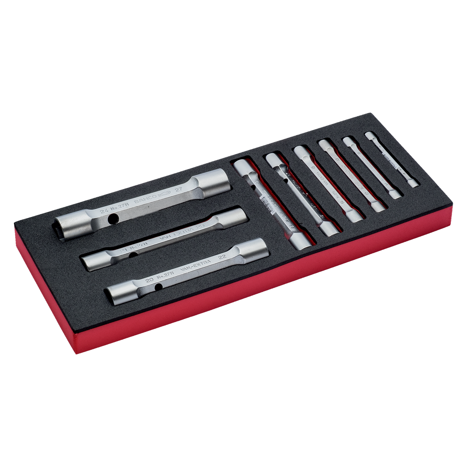 BAHCO FF1E3008 Fit&Go 1/3 Foam Inlay Double Open Ended Wrench Set - Premium Double Open Ended Wrench Set from BAHCO - Shop now at Yew Aik.