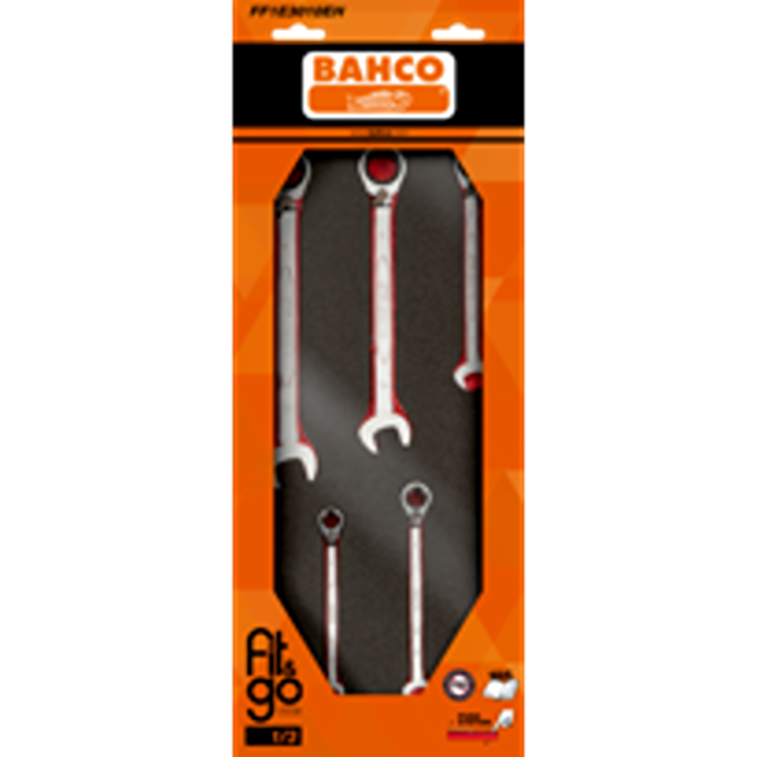 BAHCO FF1E3009EH Fit&Go 1/3 Foam Inlay Combination Spanners Set - Premium Spanners Set from BAHCO - Shop now at Yew Aik.