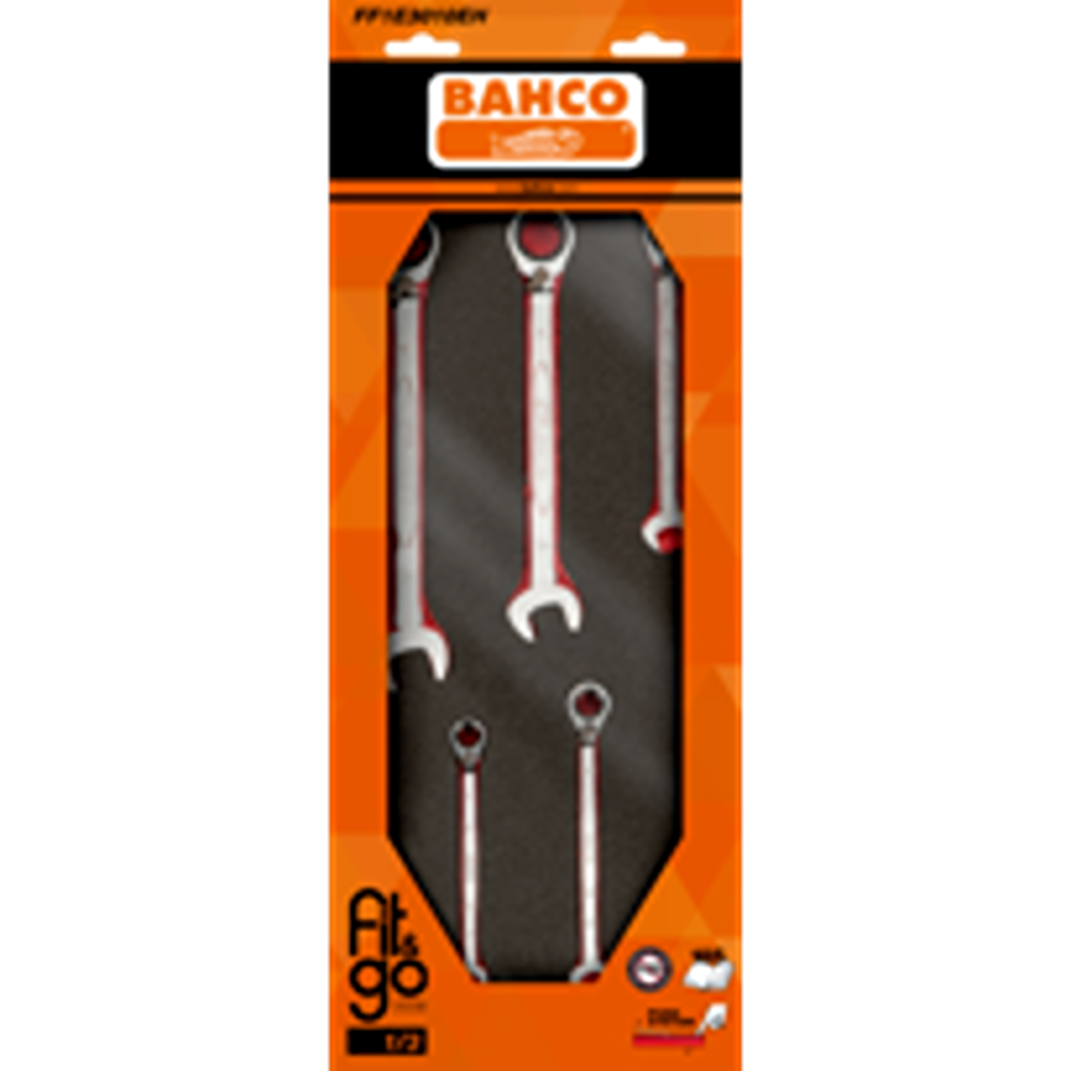 BAHCO FF1E3010EH Fit&Go 1/3 Foam Inlay Ratcheting Spanners Set - Premium Spanners Set from BAHCO - Shop now at Yew Aik.