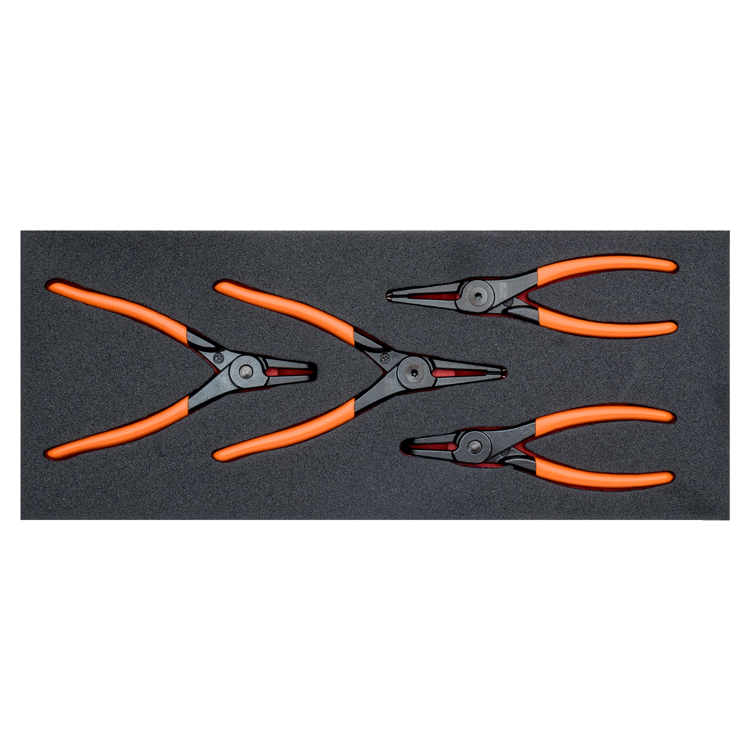 BAHCO FF1E4002 Fit&Go 1/3 Foam Inlay Circlip Pliers Set - 4 Pcs - Premium Pliers Set from BAHCO - Shop now at Yew Aik.