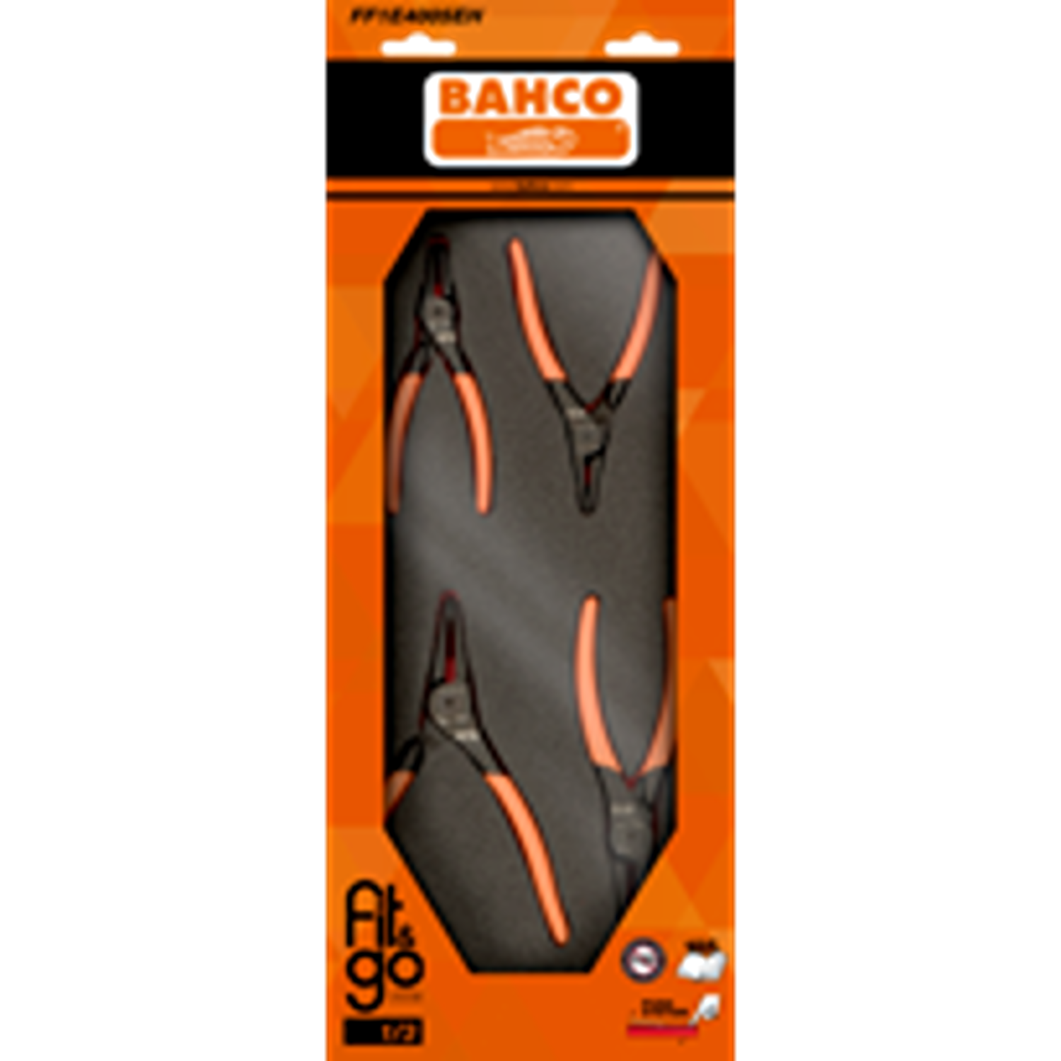 BAHCO FF1E4005EH Fit&Go 1/3 Foam Inlay Circlip Plier Set - 4 pcs - Premium Circlip Plier Set from BAHCO - Shop now at Yew Aik.