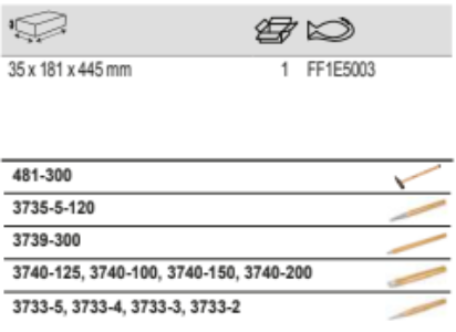 BAHCO FF1E5003 Fit&Go 1/3 Foam Inlay Hammer/Flat Chisel/Punch Set - Premium Punch Set from BAHCO - Shop now at Yew Aik.