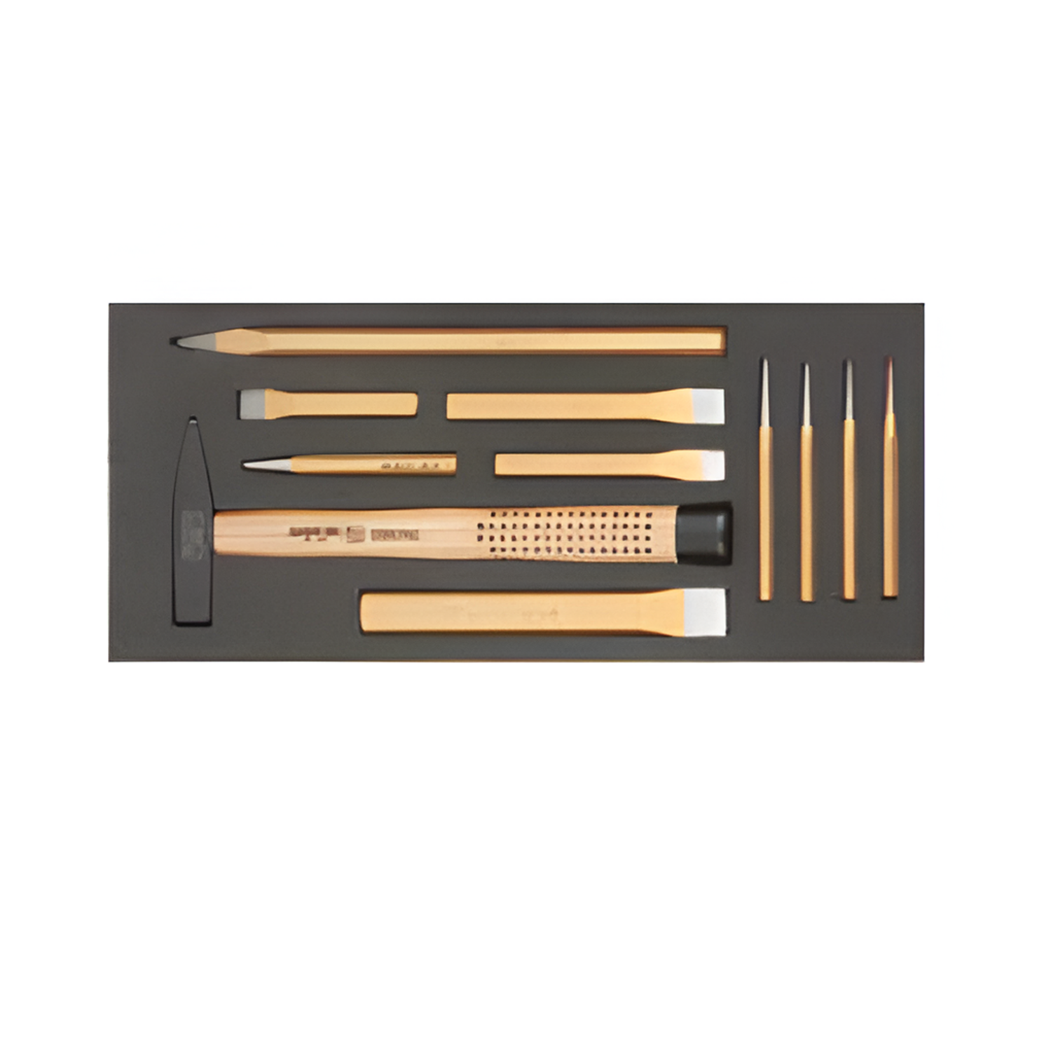 BAHCO FF1E5003 Fit&Go 1/3 Foam Inlay Hammer/Flat Chisel/Punch Set - Premium Punch Set from BAHCO - Shop now at Yew Aik.