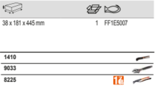 BAHCO FF1E5007 Fit&Go 1/3 Foam Inlay Wrench and Pliers Set - Premium Pliers Set from BAHCO - Shop now at Yew Aik.