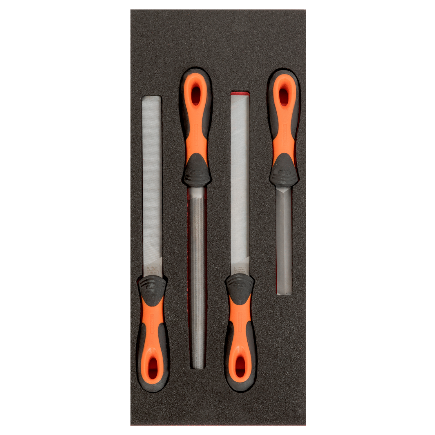 BAHCO FF1E5015EH Fit&Go 1/3 Foam Inlay ERGO™ Files Set - 4 pcs - Premium Files Set from BAHCO - Shop now at Yew Aik.