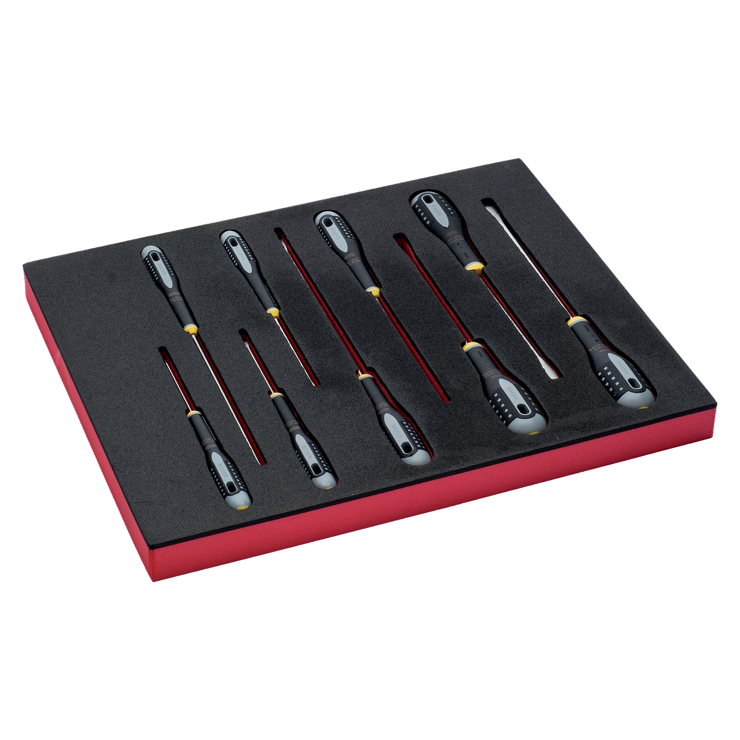 BAHCO FF1F1001 Fit&Go 2/3 Foam Inlay Slotted Screwdriver Set - Premium Screwdriver Set from BAHCO - Shop now at Yew Aik.