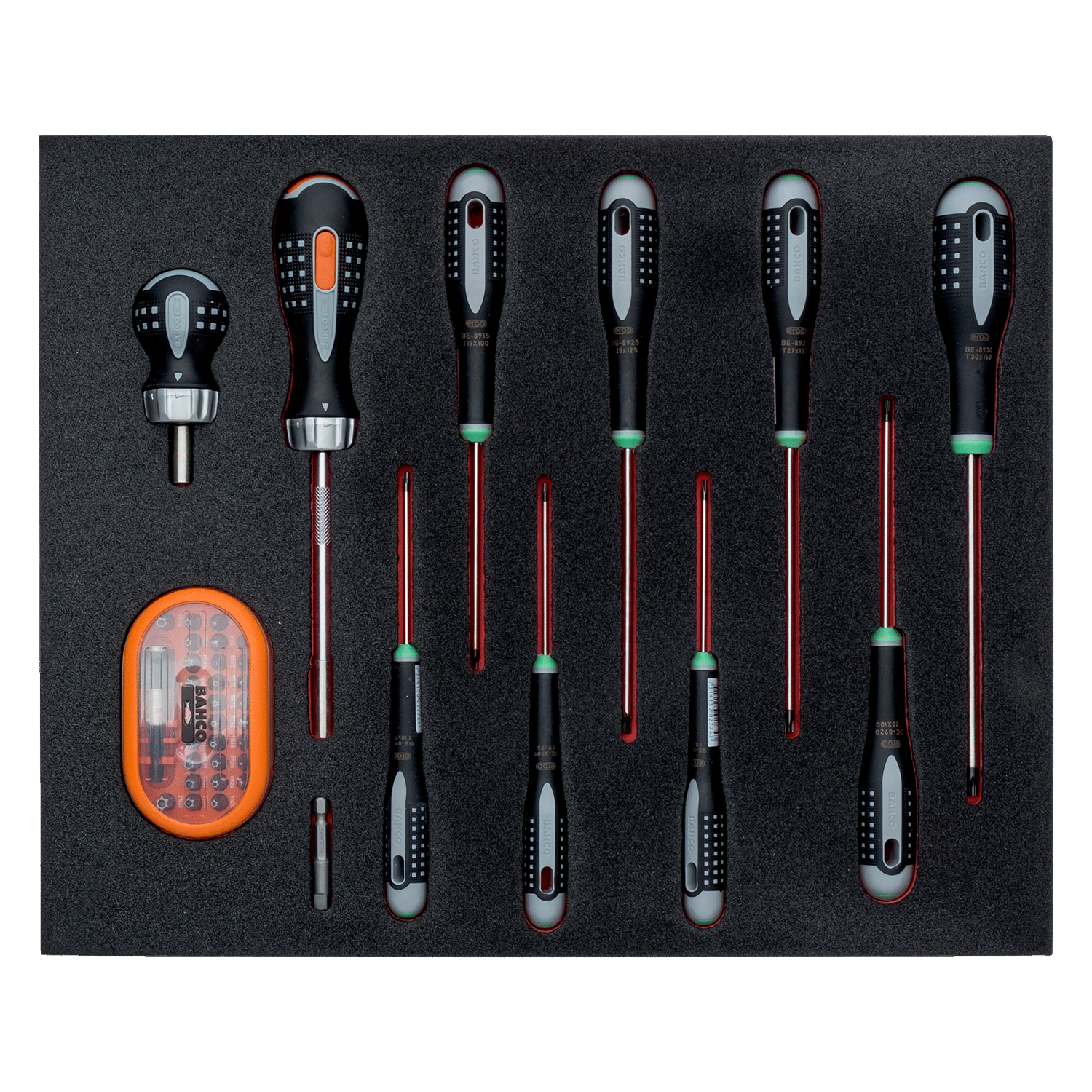 BAHCO FF1F1005 Fit&Go 2/3 Foam Inlay TORX®/Bit Screwdriver Set - Premium Screwdriver Set from BAHCO - Shop now at Yew Aik.