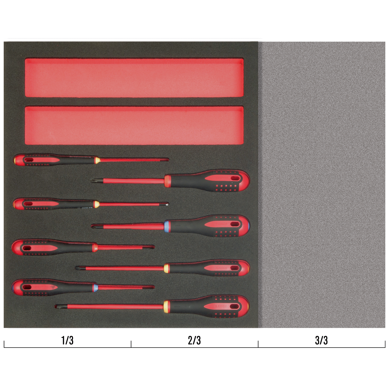 BAHCO FF1F1006 Fit&Go 2/3 Foam Inlay Insulated Screwdriver Set - Premium Screwdriver Set from BAHCO - Shop now at Yew Aik.