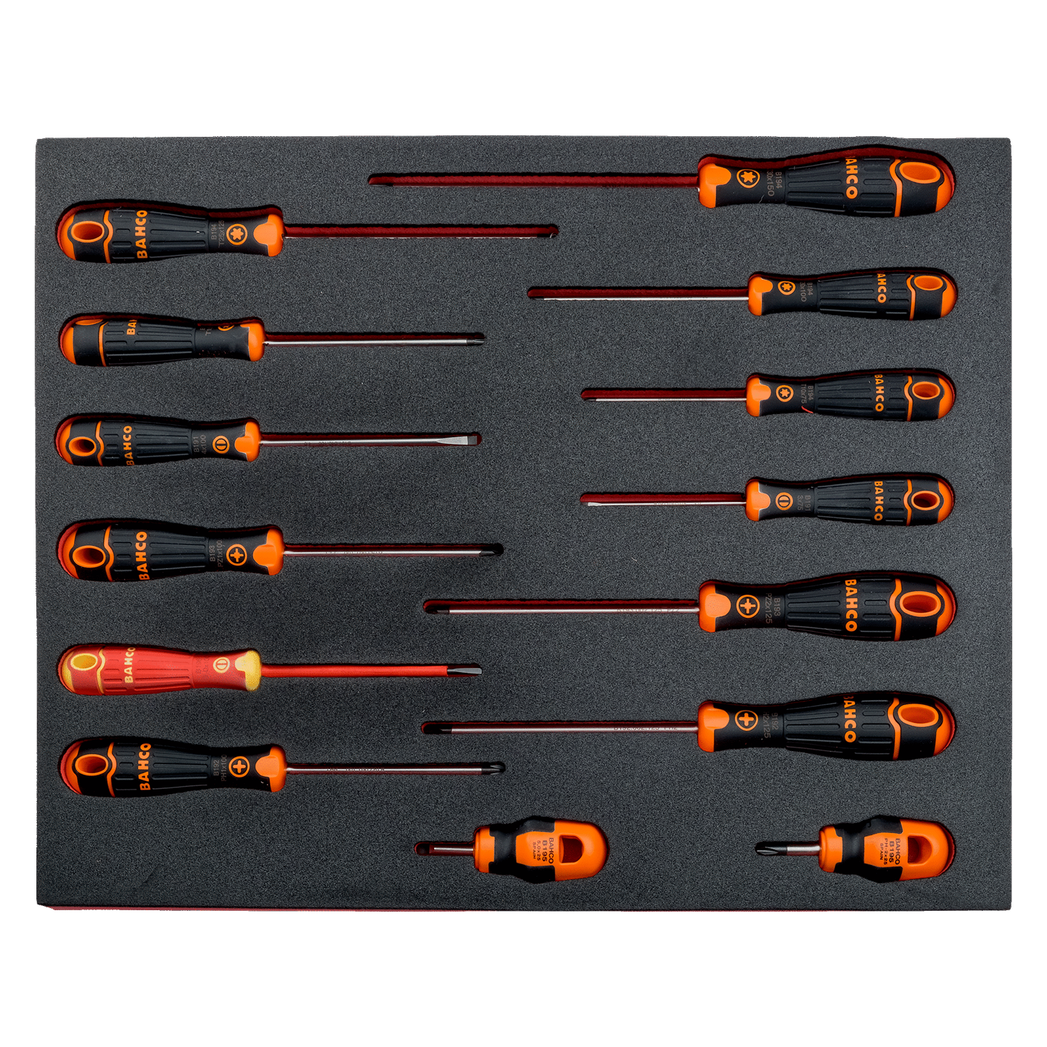 BAHCO FF1F1009 Fit&Go 2/3 Foam Inlay Slotted Screwdriver Set - Premium Screwdriver Set from BAHCO - Shop now at Yew Aik.