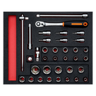 BAHCO FF1F2201 Fit&Go 2/3 Foam Inlay 1/2” Socket & Ratchet Set - Premium Ratchet Set from BAHCO - Shop now at Yew Aik.