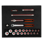 BAHCO FF1F2202 Fit&Go 2/3 Foam Inlay 1/2” Socket & Ratchet Set - Premium Ratchet Set from BAHCO - Shop now at Yew Aik.