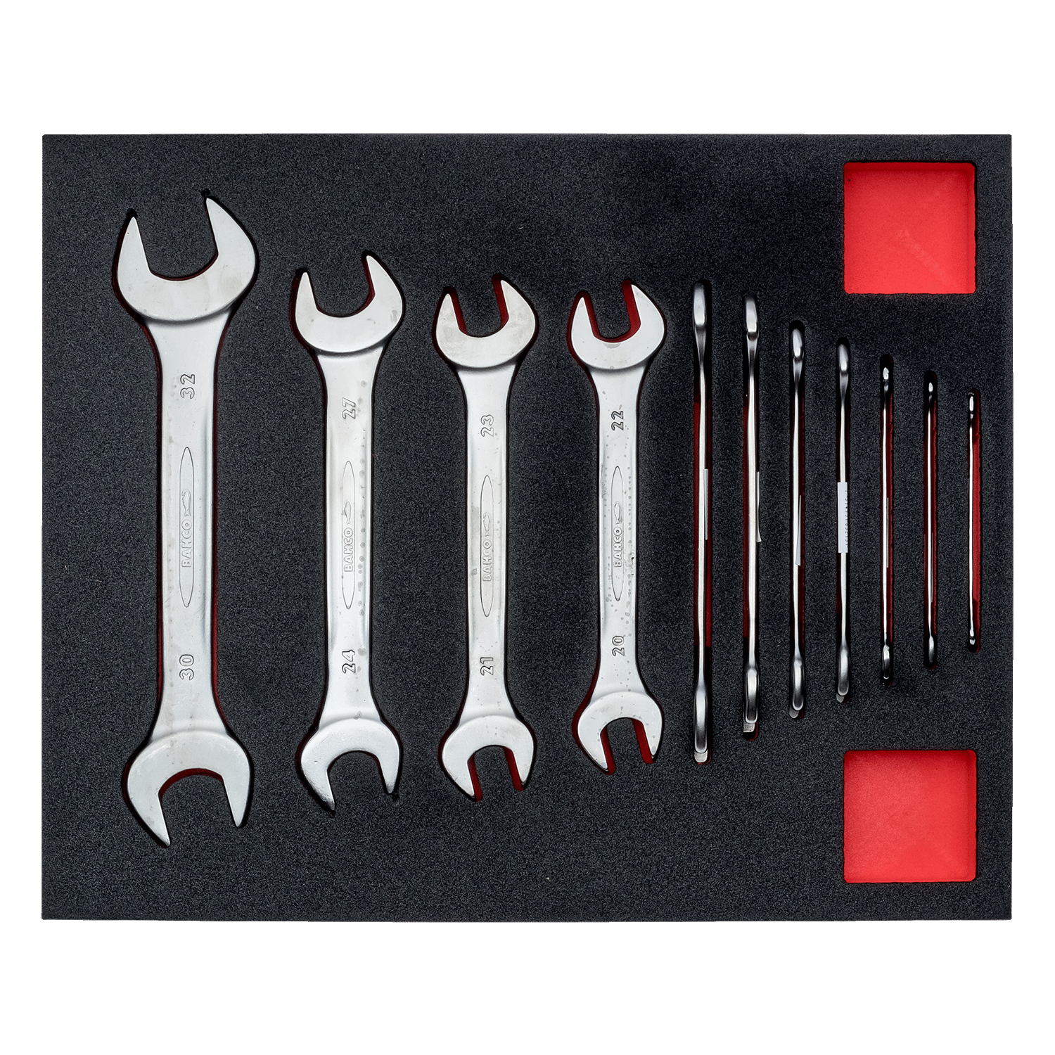 BAHCO FF1F3001 Fit&Go 2/3 Foam Inlay Double Open Ended Wrench Set - Premium Double Open Ended Wrench Set from BAHCO - Shop now at Yew Aik.