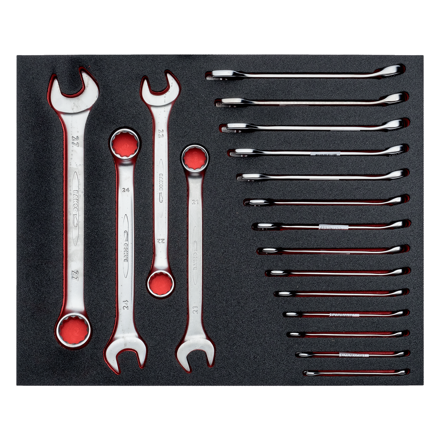 BAHCO FF1F3002 Fit&Go 2/3 Foam Inlay Combination Wrench Set - Premium Combination Wrench Set from BAHCO - Shop now at Yew Aik.