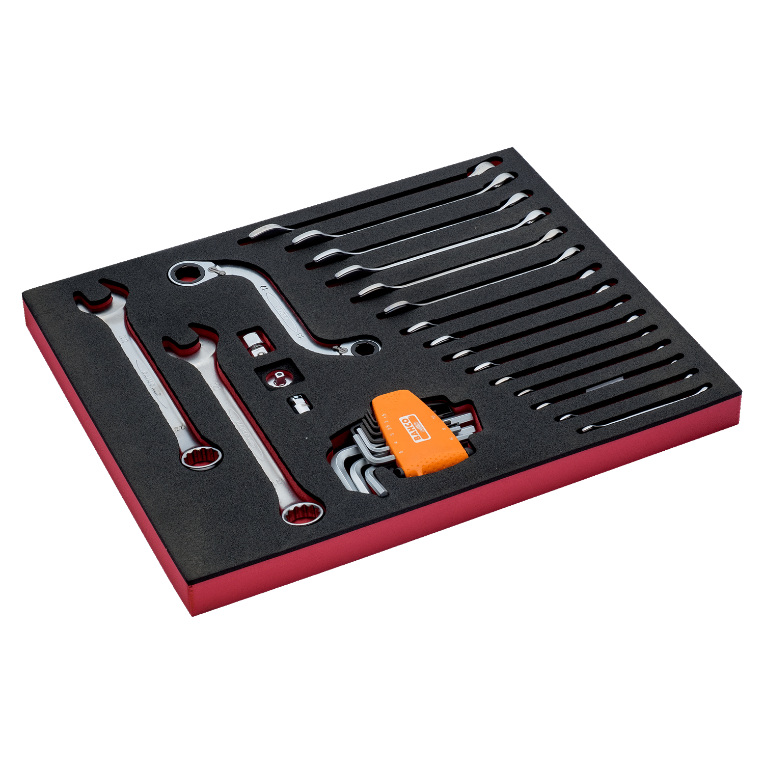 BAHCO FF1F3003 Fit&Go 2/3 Foam Inlay Combination Wrench Set - Premium Combination Wrench Set from BAHCO - Shop now at Yew Aik.