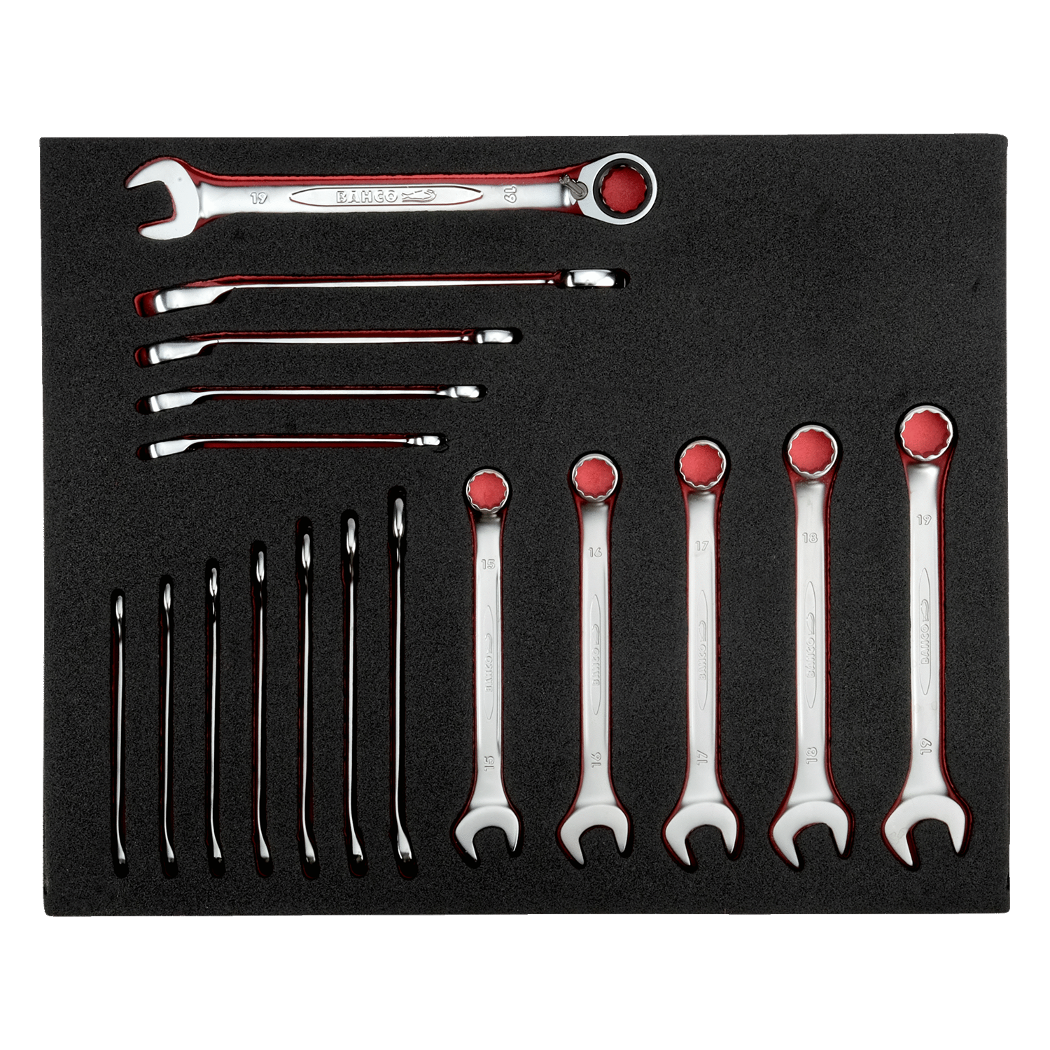 BAHCO FF1F3010 Fit&Go 2/3 Foam Inlay Combination Wrench Set - Premium Combination Wrench Set from BAHCO - Shop now at Yew Aik.