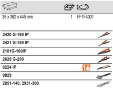 BAHCO FF1F4001 Fit&Go 2/3 Foam Inlay Pliers and Wrench Set 8 Pcs - Premium Pliers and Wrench Set from BAHCO - Shop now at Yew Aik.