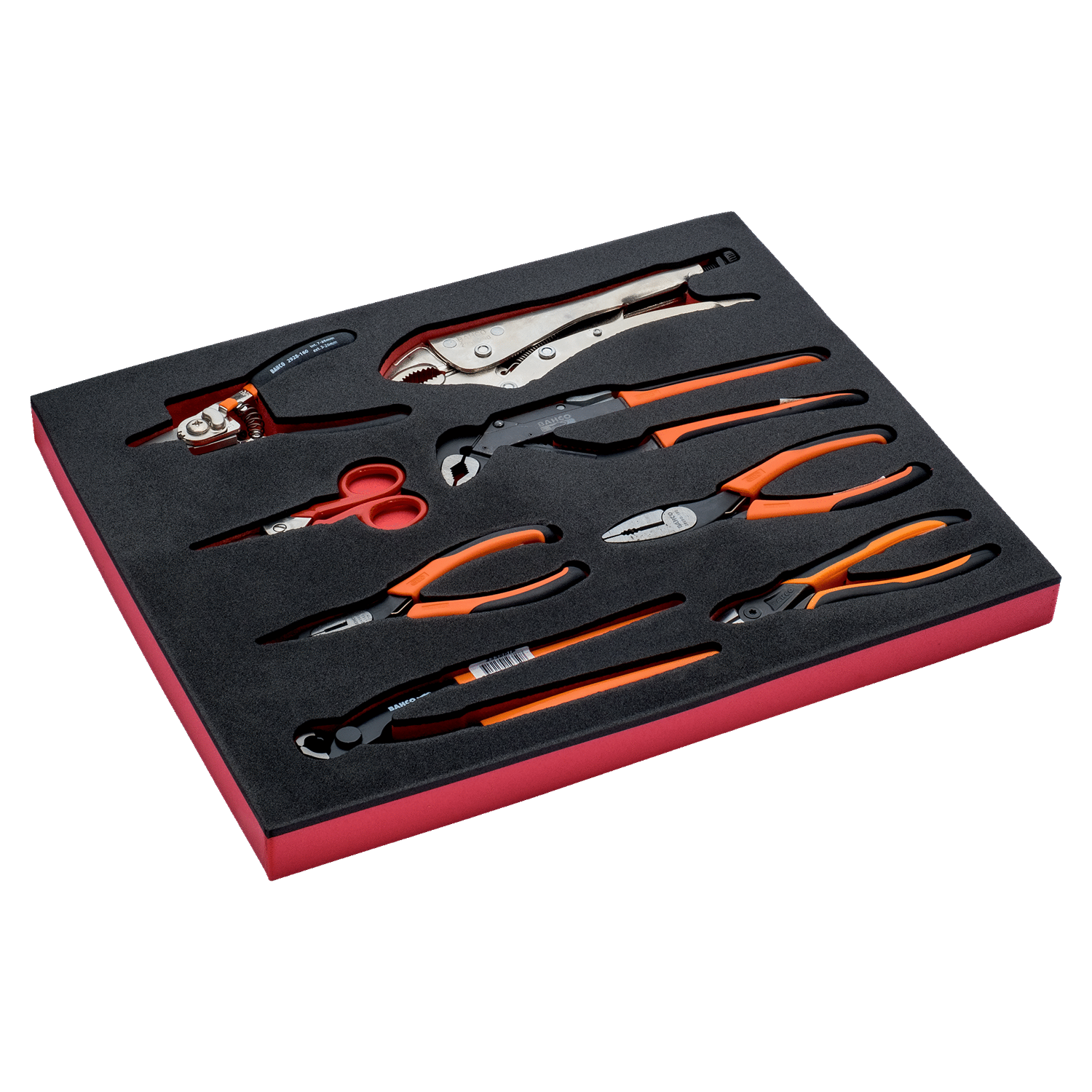 BAHCO FF1F4002 Fit&Go 2/3 Foam Inlay Scissors and Pliers Set - Premium Scissors and Pliers Set from BAHCO - Shop now at Yew Aik.