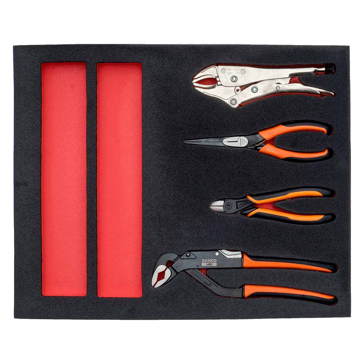 BAHCO FF1F4003 Fit&Go 2/3 Foam Inlay Pliers Set - 4 Pcs - Premium Pliers Set from BAHCO - Shop now at Yew Aik.