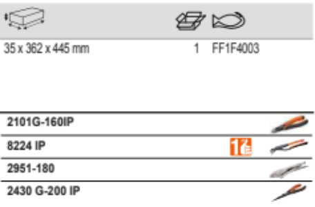 BAHCO FF1F4003 Fit&Go 2/3 Foam Inlay Pliers Set - 4 Pcs - Premium Pliers Set from BAHCO - Shop now at Yew Aik.