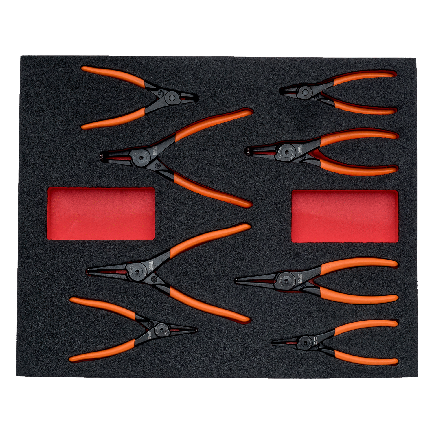 BAHCO FF1F4004 Fit&Go 2/3 Foam Inlay Circlip Plier Set - 8 Pcs - Premium Circlip Plier Set from BAHCO - Shop now at Yew Aik.