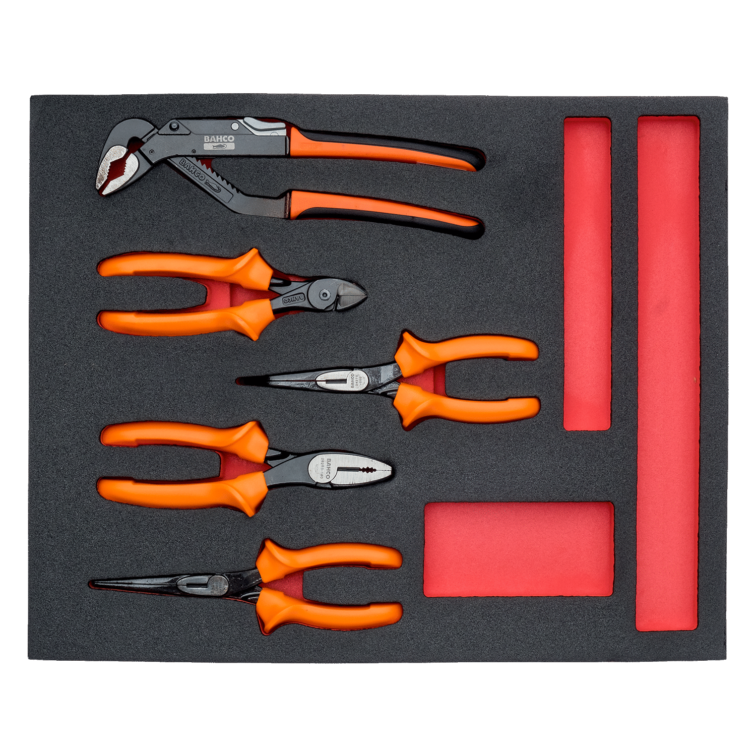 BAHCO FF1F4005 Fit&Go 2/3 Foam Inlay Insulated Cutter/ Pliers Set - Premium Insulated Cutter/ Pliers Set from BAHCO - Shop now at Yew Aik.