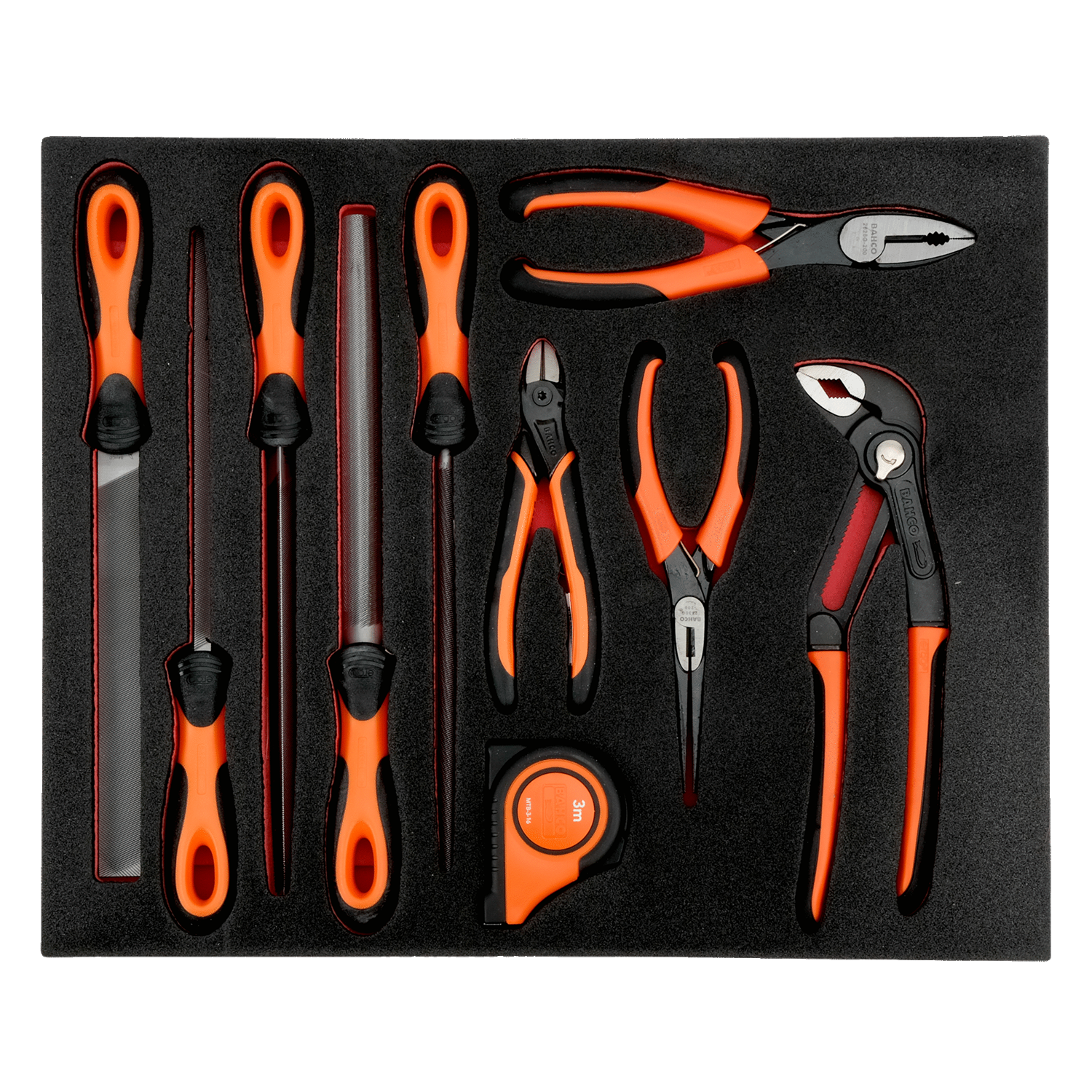 BAHCO FF1F5001 Fit&Go 2/3 Foam Inlay Measuring Tape/Pliers Set - Premium Pliers Set from BAHCO - Shop now at Yew Aik.