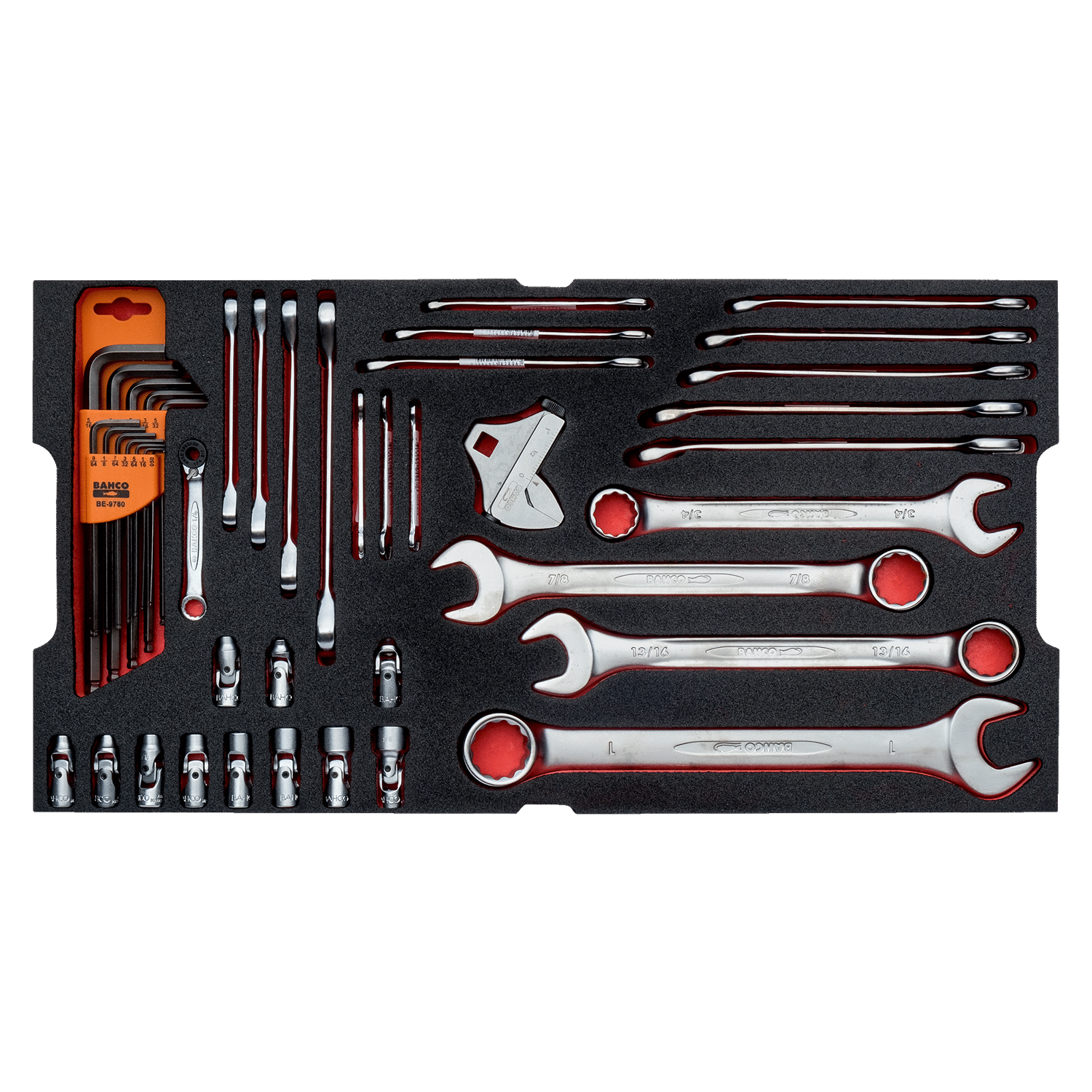 BAHCO FF2B03 Foam Inlay Socket and Wrench Set for Rigid Case - Premium Socket and Wrench Set from BAHCO - Shop now at Yew Aik.