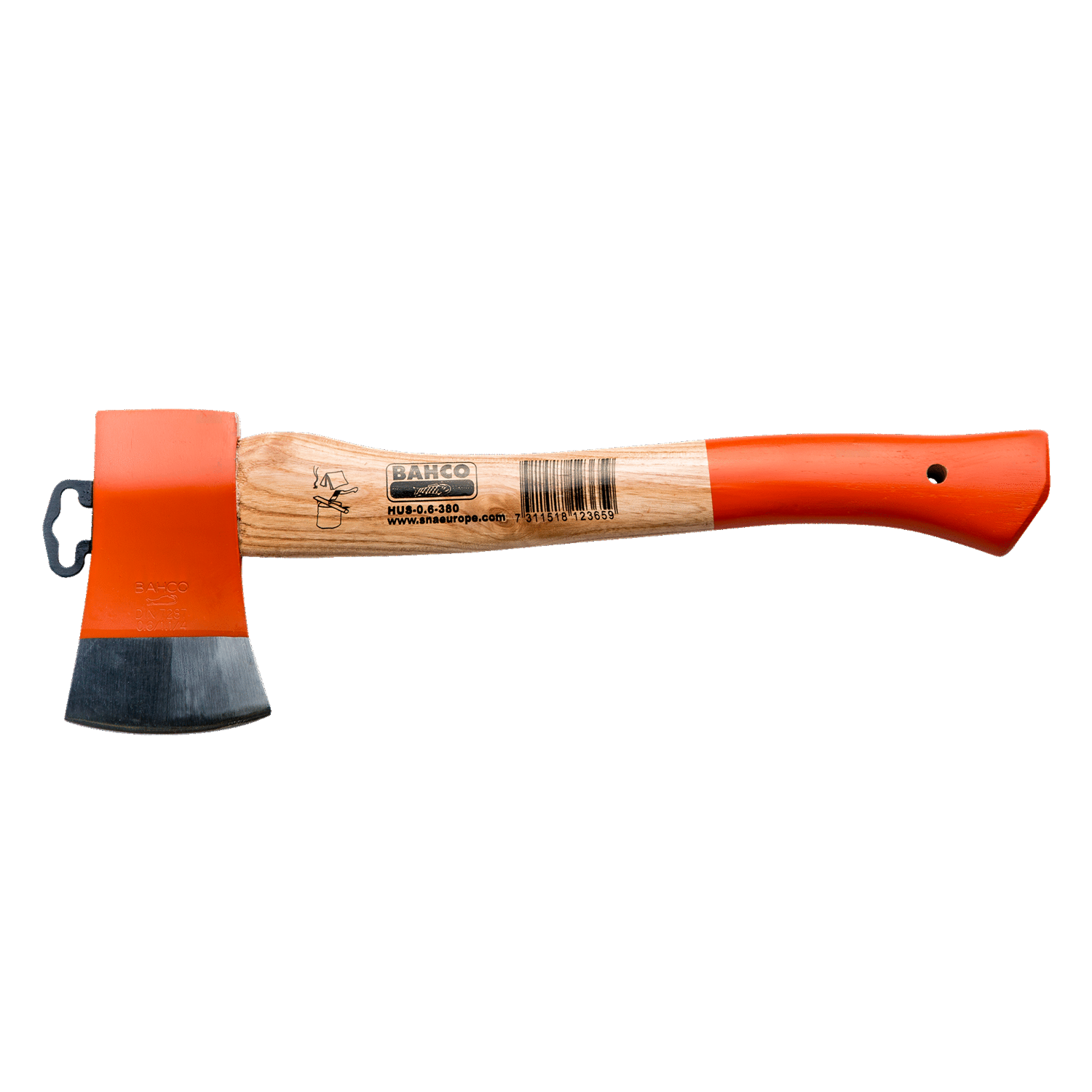 BAHCO HUS-0.6-380/0.8-500 Camping Axe with Curved Ash Wood Handle - Premium Camping Axe from BAHCO - Shop now at Yew Aik.
