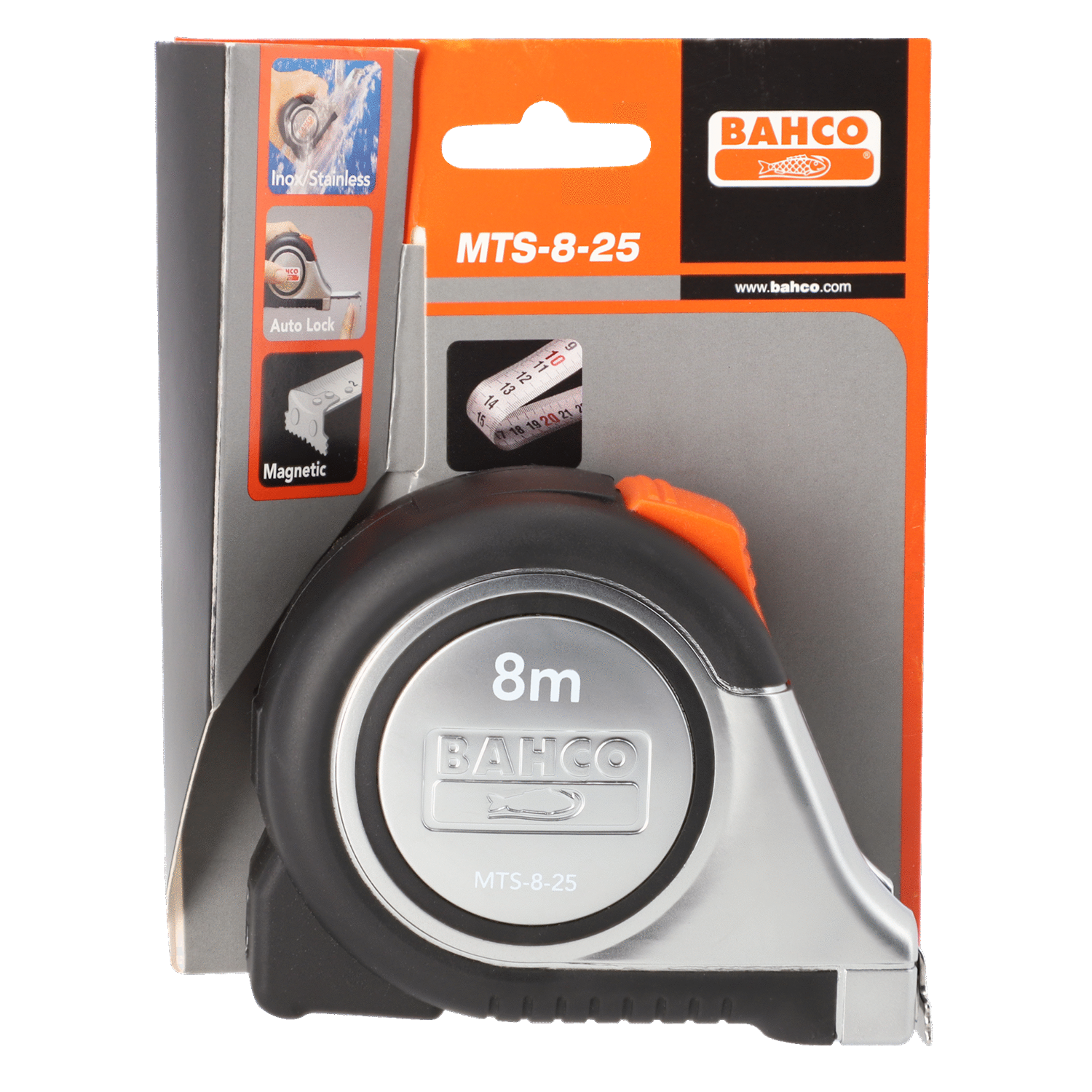 BAHCO MTS Double-Sided Measuring Tape with Rubber Grip - Premium Measuring Tape from BAHCO - Shop now at Yew Aik.
