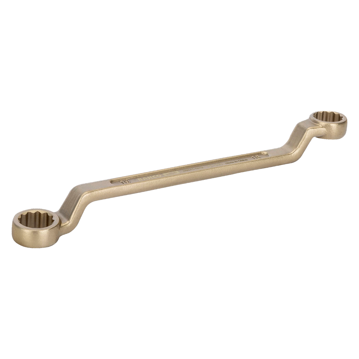 BAHCO NS011 Offset Double Ring Ended Wrench Aluminium Bronze - Premium Offset Double Ring Ended Wrench from BAHCO - Shop now at Yew Aik.