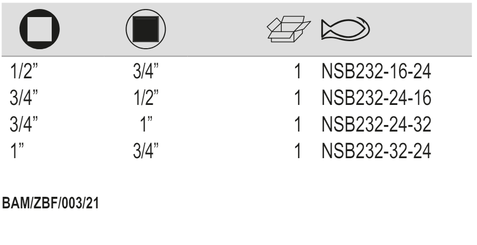 BAHCO NSB232 Non-Sparking Adaptor Copper Beryllium (BAHCO Tools) - Premium Adaptor from BAHCO - Shop now at Yew Aik.